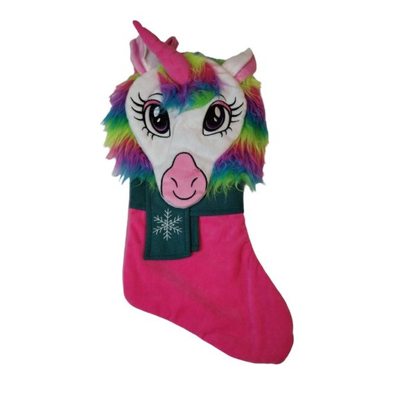 Holiday Time Plush Unicorn 20 inch Christmas Stocking (New) - Picture 1 of 5